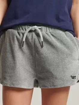 Image of Superdry Vintage Jersey Racer Short - Grey, Size 12, Women
