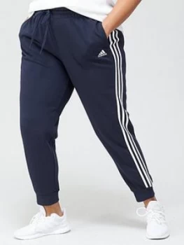Image of Adidas Plus 3-Stripes Cuffed Pant - Navy/White