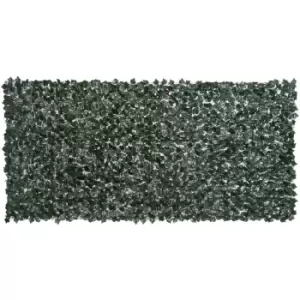 Image of Outsunny Artificial Leaf Hedge Panel Garden Fence Privacy Screen 1.5m x 3m - Dark Green