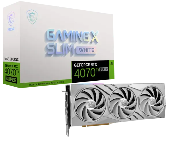 Image of MSI GeForce RTX 4080 Super Gaming X Slim White 16G GDDR6X Graphics Card