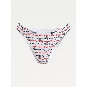 Image of Tommy Bodywear Cheeky High Leg Bikini - Red/Navy