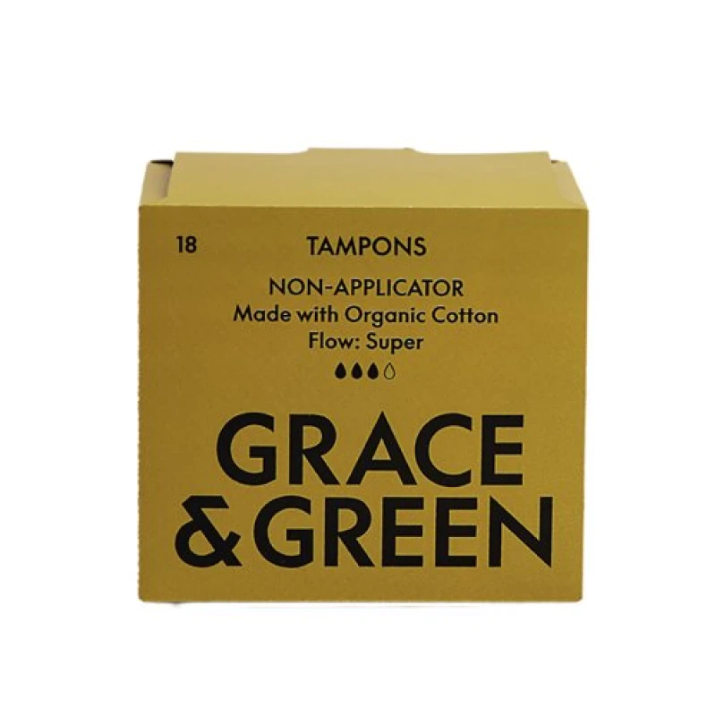 Image of Grace and Green Non Applicator Tampons Super (18 Pack) GG_0TS_002