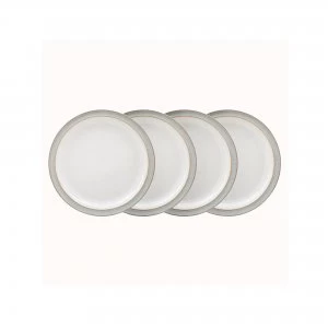 Image of Denby Elements Light Grey 4 Piece Medium Plate Set