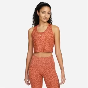 Image of Nike Dri-FIT One Slim Fit Printed Tank Top Ladies - Pink