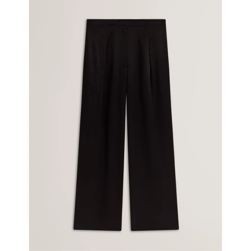 Image of Ted Baker Womens Elastic Back Straight Leg Trousers Black female 8 (XS)