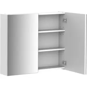 Image of Wall Mounted Bathroom Mirror Storage Cabinet w/ Door Adjustable Shelf - Homcom