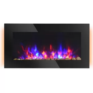 Image of Homcom LED Backlit Fireplace Wall Mounted