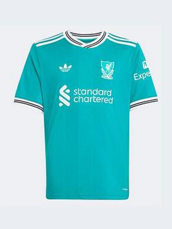 Image of Adidas Liverpool FC Third Child's Jersey 2025/26 Vert Unisex 11/12 ans JV6468