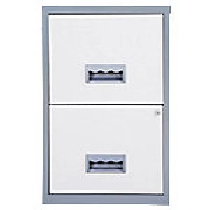 Image of Pierre Henry Filing Cabinet Maxi Silver, White 400 x 400 x 660 mm