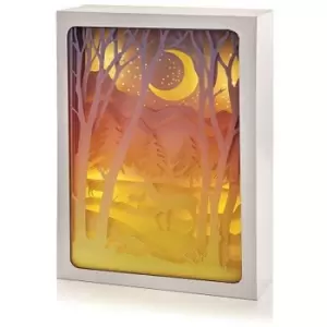 Image of Christmas Shop Diorama Winter Forest Moonlit Scene (One Size) (White) - White