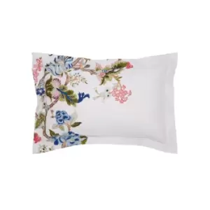 Image of Sanderson Fusang Tree Oxford Pillowcase, Peacock Blue