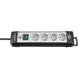 Image of Brennenstuhl 1951540101 Power strip (+ switch) 4x Black, White PG connector