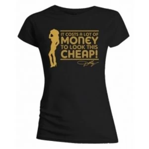 Image of Dolly Parton Lot of Money Ladies Black T Shirt: Small