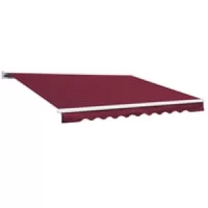 Image of Outsunny 3x2.5m Motorised Aluminium Awning w/ Remote Wine Red