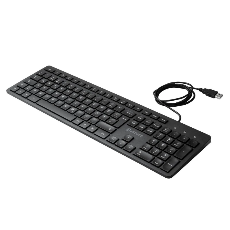 Image of eSTUFF GLB211402 keyboard Office USB QWERTZ German Black