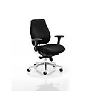 Image of Posture Chair Chiro Plus Ergo Black Farbic With Adjustable Arms
