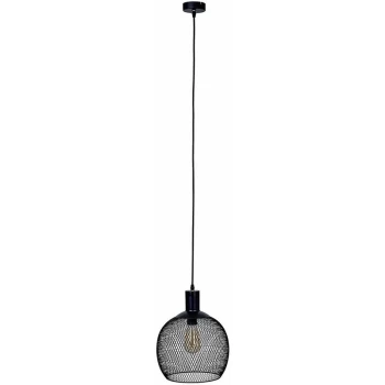 Image of Minisun - Regina Electric Mesh Ceiling Pendant - Black - No Bulb