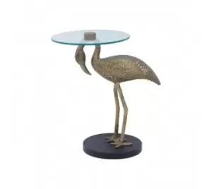 Image of Inventivo Clear Glass Pelican Antique Side Table