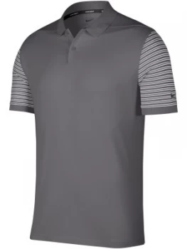 Image of Mens Nike Classic Stripe Polo Smoke