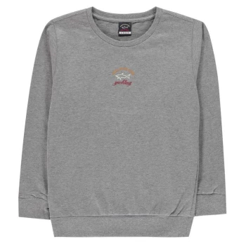 Image of Paul And Shark Crew Junior Boys Basic Logo Sweatshirt - Grey
