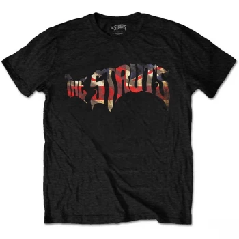 Image of The Struts - Union Jack Logo Mens Small T-Shirt - Black