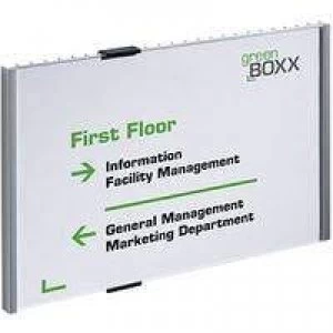 Image of Durable INFO SIGN Door Plate 297x210mm A4 Landscape Silver