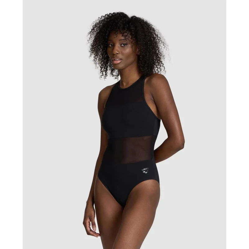 Image of Womens 1 Piece swimsuit Arena Panels Vent Noir Female 36