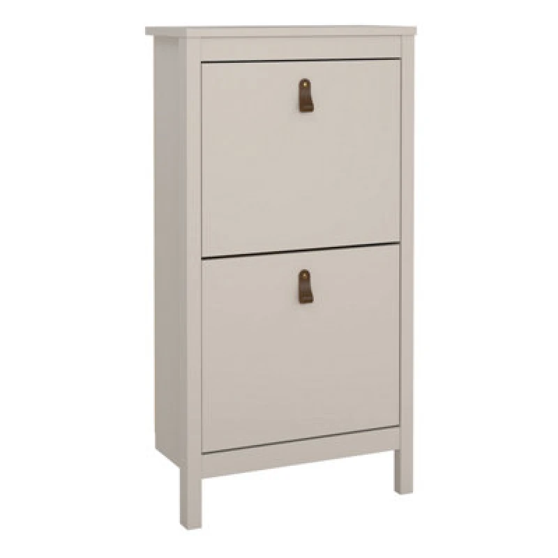Image of Furniture To Go Barcelona Shoe Cabinet 2 Flip Down Doors In Cashmere
