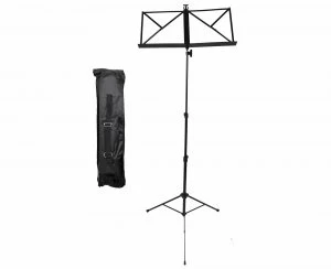 Image of Rocket Folding Music Stand with Carry Bag Black