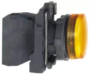 Image of Schneider Electric, Harmony XB5, Panel Mount Orange LED Pilot Light, 22mm Cutout, IP66, IP67, 120 V ac