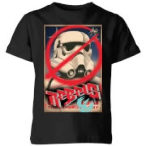 Image of Star Wars Rebels Poster Kids T-Shirt - Black - 9-10 Years