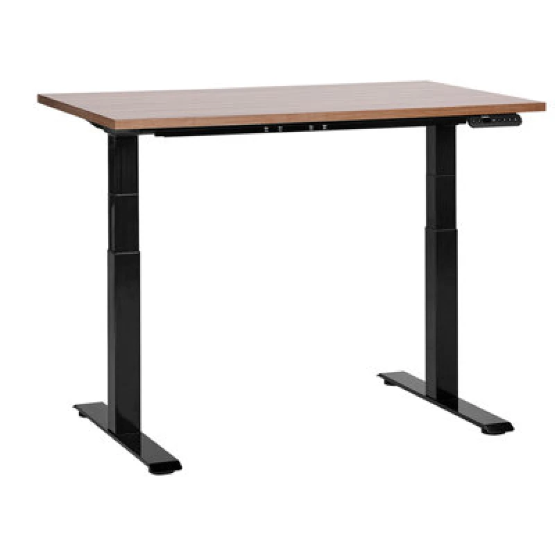 Image of Beliani Electric Adjustable Standing Desk Destines Brown/ Black 120 Cm 72 Cm