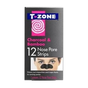 Image of T-Zone Charcoal and Bamboo Nose Pore Strips 12s
