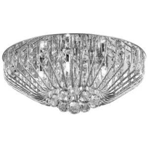 Image of Impex Carlo 5 Light Flush Gold Ceiling Fitting