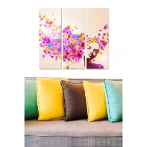 Image of MDF9470813 Multicolor Decorative MDF Painting (3 Pieces)