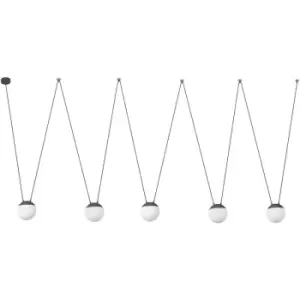 Image of Faro Lighting - Faro Mine - 5 Light Grey Suspension Pendant, E27
