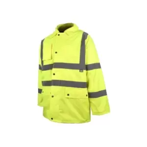 Image of Scan - UC803 Hi-Vis Motorway Jacket Coat Yellow - l (44in) scahvmjl