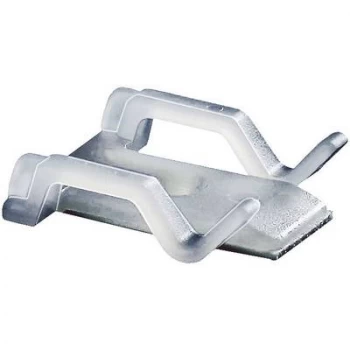 Image of Cable mount Screw fixing Self adhesive acrylate glue Ecru