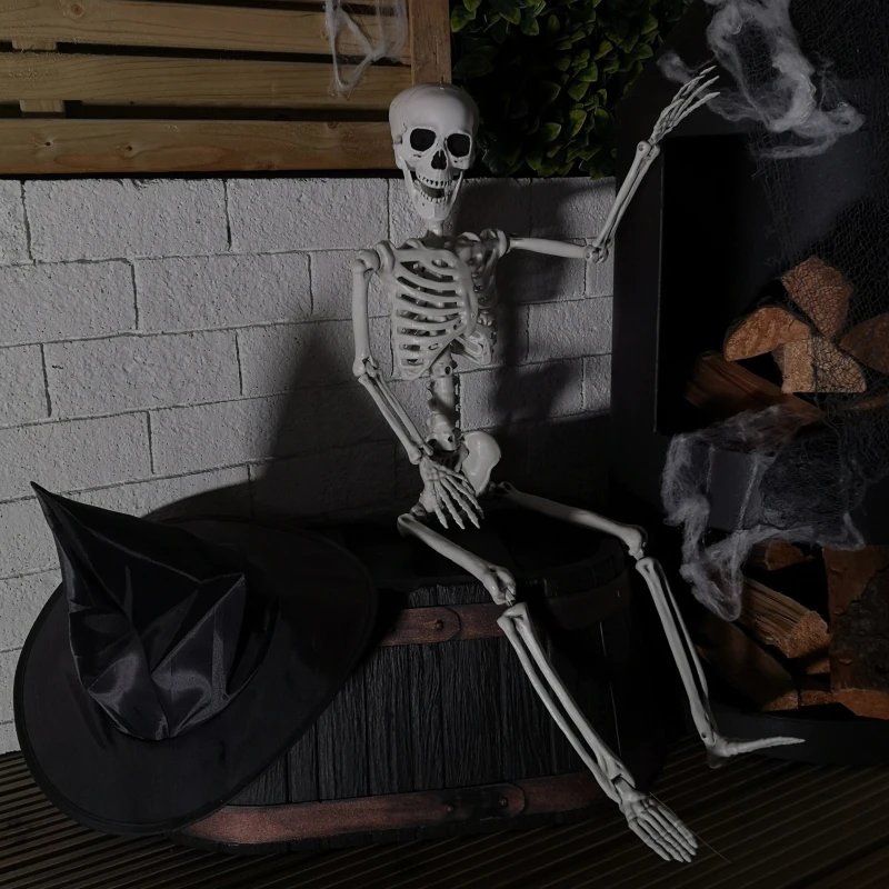 Image of 90cm (3ft) Posable Full Body Halloween Skeleton Decoration with Movable Joints