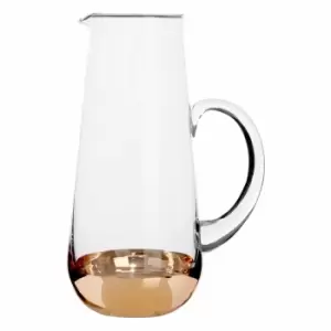 Image of Premier Housewares Rounded Base Hand Blown Pitcher - Clear Glass/Gold