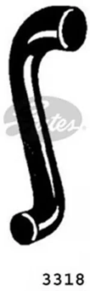 Image of Curved Radiator Hose 280mm X 34 Gates 3318