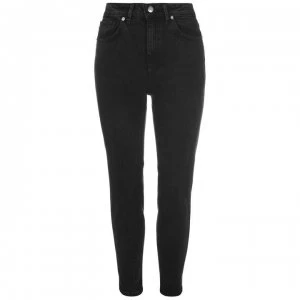 Image of NA-KD High Rise Skinny Fit Jeans - BlackStoneWash