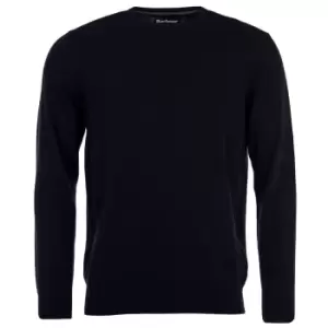 Image of Barbour Mens Essential Lambswool Crew Neck Sweater Black Medium