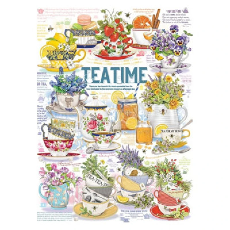 Image of Cheatwell Games Tea Time Jigsaw Puzzle 1000 Pieces Multi