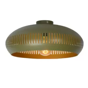 Image of Rayco Vintage Flush Ceiling Light - Ø45cm - 1xE27 - Green
