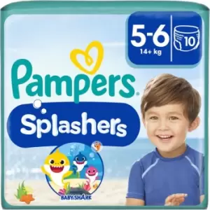 Image of Pampers Splashers Size 5-6 10 Swim Nappies