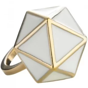 Image of Ladies STORM Gold Plated Geo Ring Size P