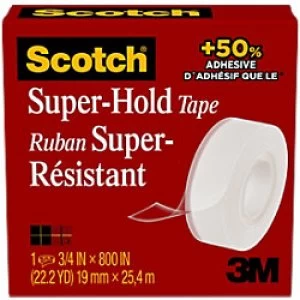 Image of Scotch Super-Hold Adhesive Tape 19mm x 25.4m Transparent