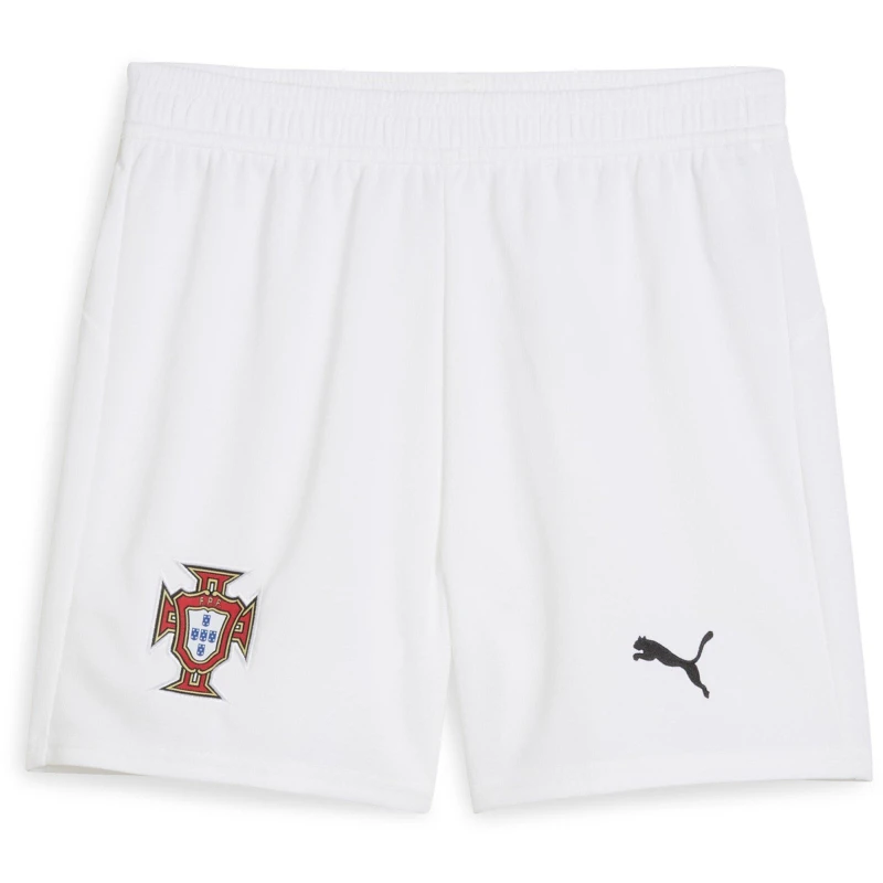 Image of Puma Portugal Away Shorts 2025 Juniors White/Black male 11-12 (L)