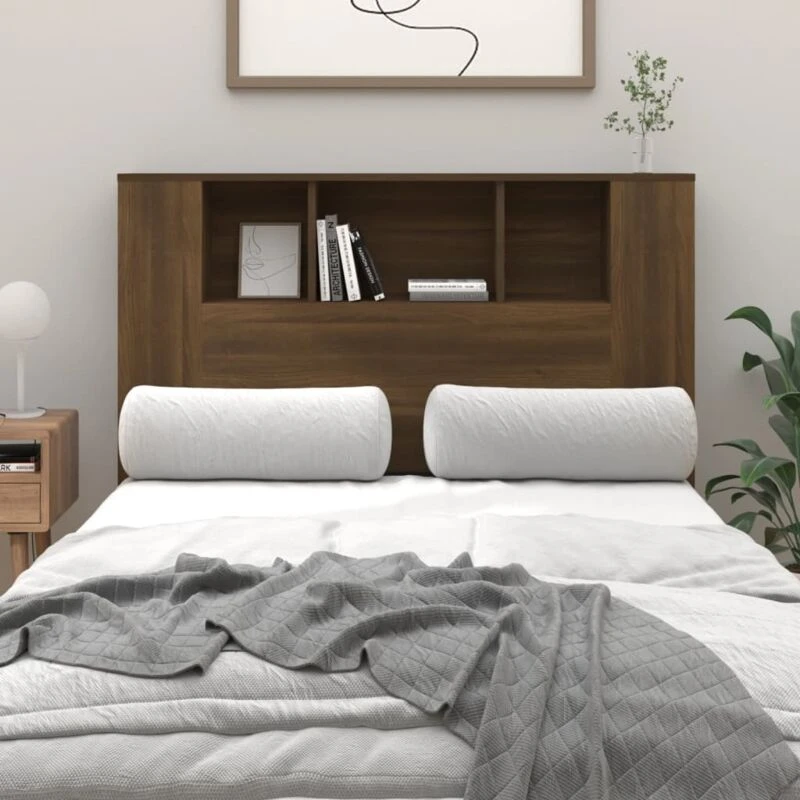 Image of VIDAXL Headboard Cabinet Brown Oak 120x18.5x102.5cm Vidaxl 8720286968932